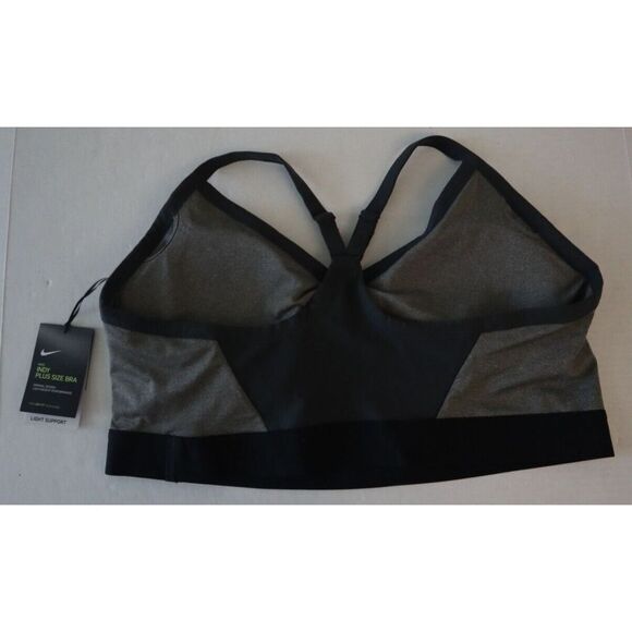 Nike BQ0974 091 Women's Indy Plus Sz 2XL Gray Dri-FIT Light Support Sports Bra - Picture 2 of 6